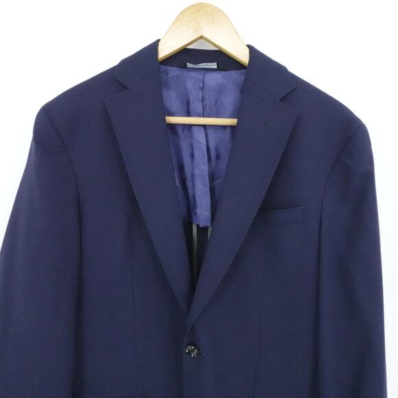 Ted Baker Blazer Mens 38 Regular Blue Wool Made in Italy Karl SPJ Jacket Suit - Picture 5 of 16